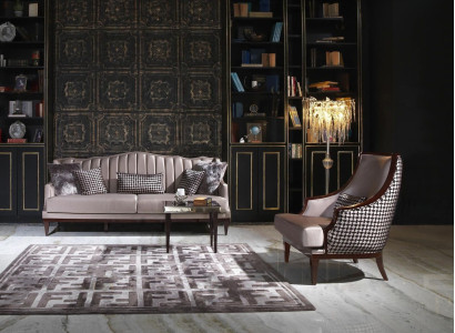 Sofa set four seater armchair fabric sofa gray upholstery 4 seater set